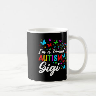 Taza De Café Soy un orgulloso autismo Gigi Autism Awareness Rib