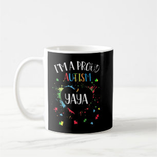 Taza De Café Soy un orgulloso autismo Yaya Autism Awareness T-s