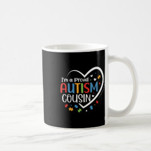 Taza De Café Soy un orgulloso primo amor corazón autismo concie