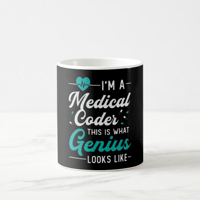 Taza De Café Soy un programador retro de codificación de código (Centro)