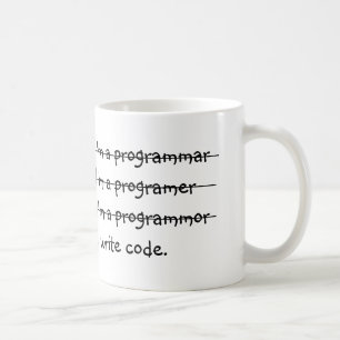 Taza De Café Soy un programmar yo escribo código