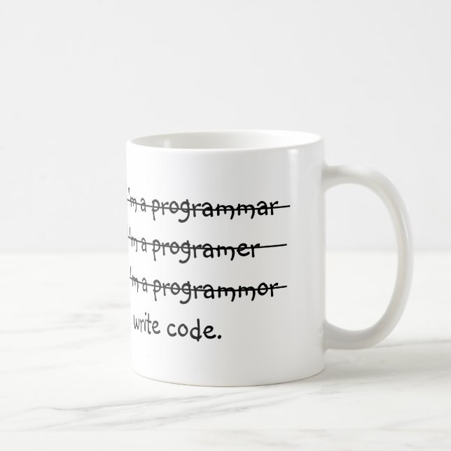 Taza De Café Soy un programmar yo escribo código (Derecha)