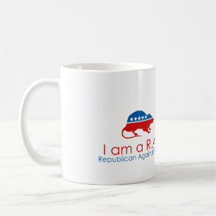 Taza De Café Soy un R.A.T.: Republicano contra Trump
