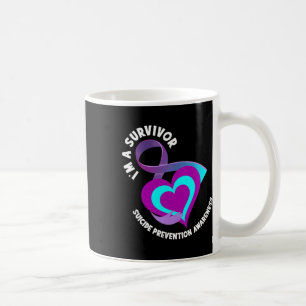 Taza De Café Soy un superviviente apoyo a la prevención del sui