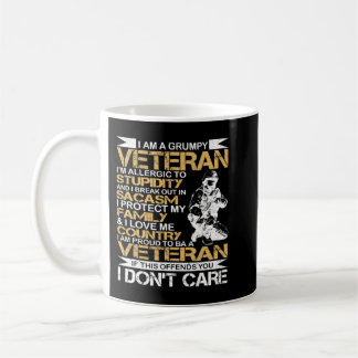 Taza De Café Soy Un Veterano Gruñón Orgulloso De Ser Veterano 4