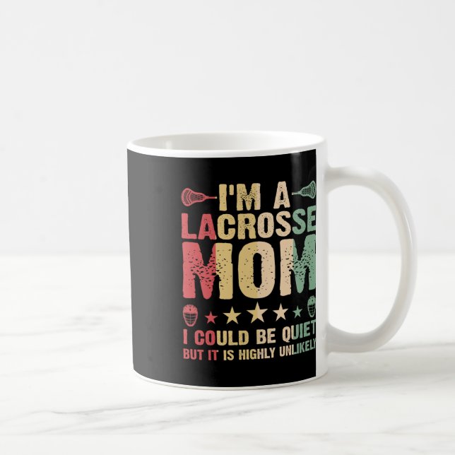 Taza De Café Soy una amante de Lacrosse Mom Funny Lacrosse (Derecha)