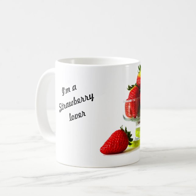 Taza De Café Soy una amante-taza de la fresa (Anverso izquierdo)