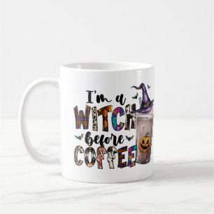 Taza De Café Soy una Bruja Antes de Café Lindo Halloween Divert