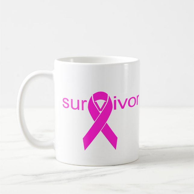 Taza De Café Soy una bruja superviviente del cáncer (Izquierda)