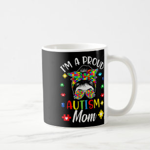 Taza De Café Soy una orgullosa madre madre autismo apoyo autist