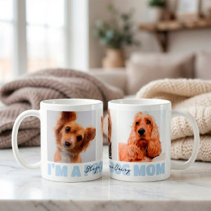 Taza De Café Soy una orgullosa mamá de perro Collage personaliz