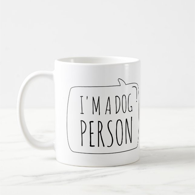 Taza De Café Soy una persona de perro (Izquierda)