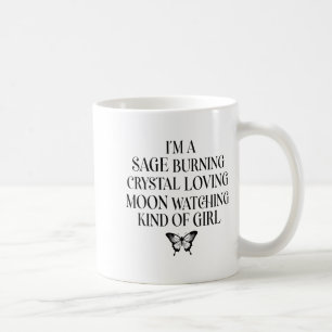 Taza De Café Soy una sabia que ama quemar cristales y observar