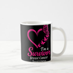 Taza De Café Soy Una Sobreviviente Concienciación Sobre El Cánc
