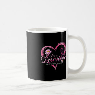 Taza De Café Soy una superviviente de cáncer de mama con lazo r