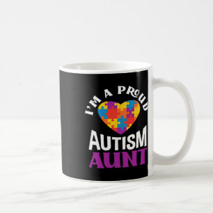Taza De Café Soy una tía de autismo orgullosa Rompecabezas Cora
