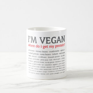 Taza De Café Soy vegano: ¿De dónde consigo mi proteína?