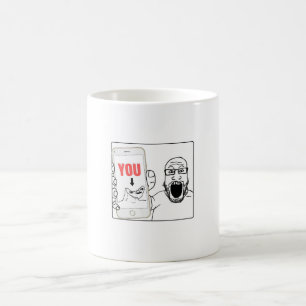 Taza De Café Soyjak Muestra Su Meme Telefónico