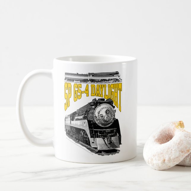 Taza De Café SP GS-4 Daylight 4449 Steam Train Locomotive (Con donut)