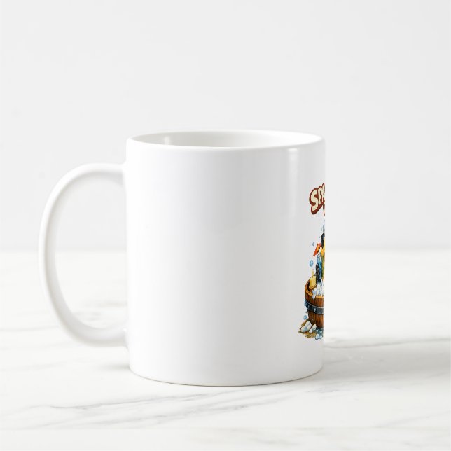 Taza De Café Spa-rrrot Day Funny Parrot Spa Relax Design (Izquierda)