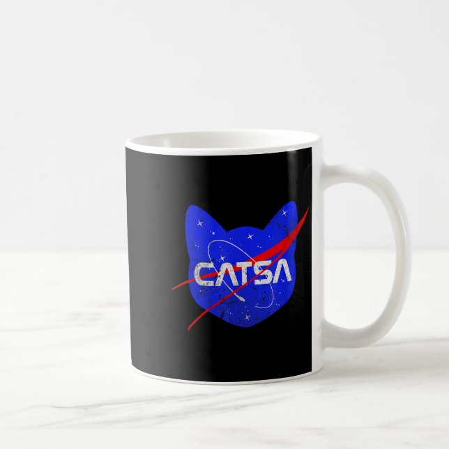 Taza De Café Space Cat Funny Universe Catsa  (Derecha)