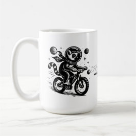 Taza De Café Space Lemur Astronaut Riding Bicycle - Madagascar 