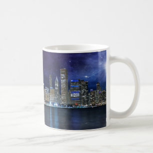 Taza De Café Spacey Chicago Skyline