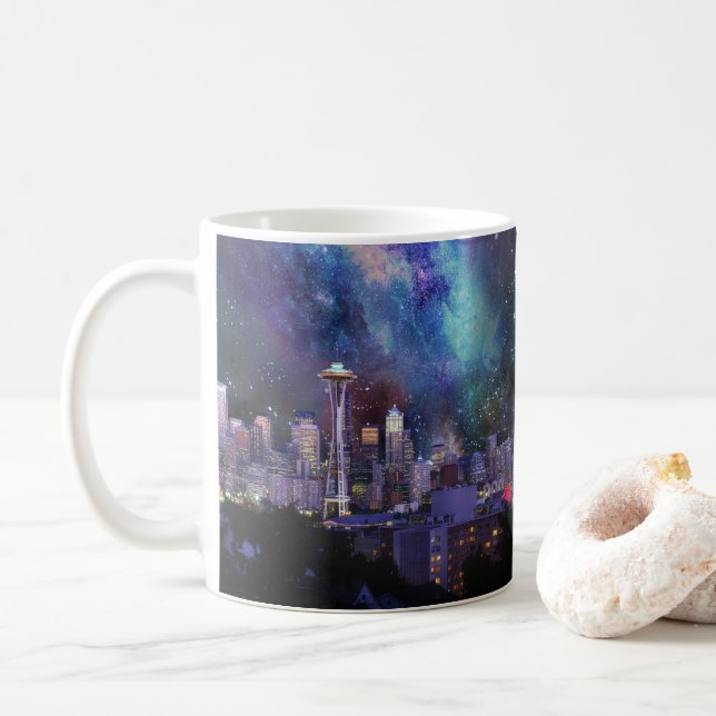 Taza De Café Spacey Seattle (Con donut)