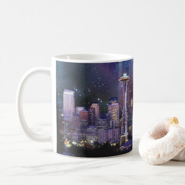 Taza De Café Spacey Seattle (Con donut)