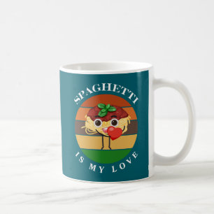 Taza De Café Spaghetti is my love, Funny Spaghetti Valentine