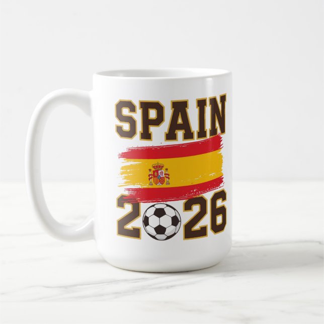 Taza De Café Spain 2026 Soccer Design (Izquierda)