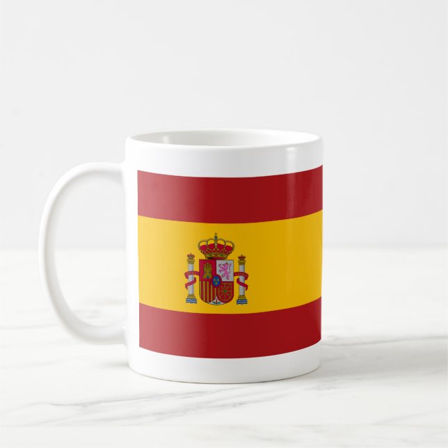 Taza De Café Spain Mug With Flag and Name of Anthem (Izquierda)