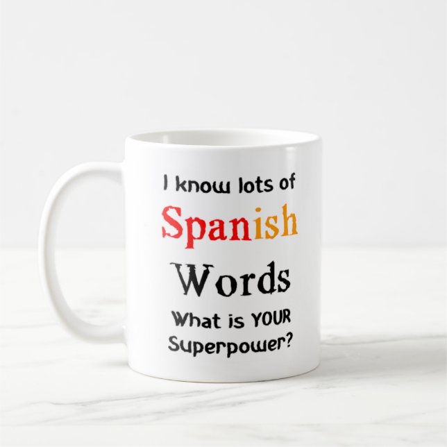 Taza De Café spanish words (Izquierda)