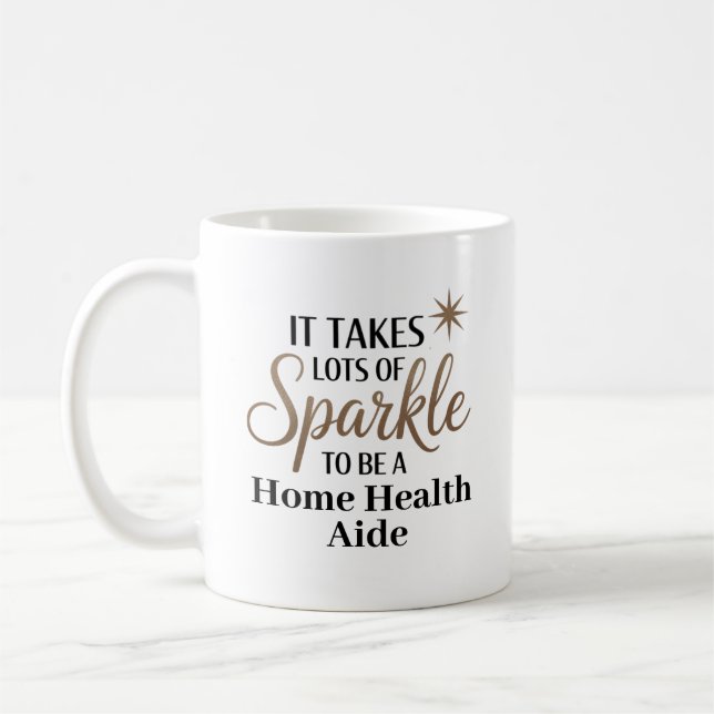 Taza De Café Sparkle Home Health Aide (Izquierda)