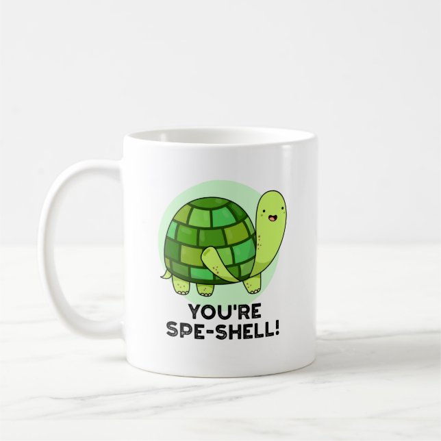 Taza De Café Spe-shell Funny Tortoise Pun (Izquierda)