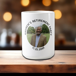 Taza De Café Special Photo Elegant Retirement Party
