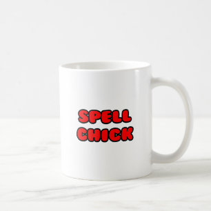 Taza De Café Spell Chick Red