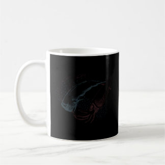 Taza De Café Sperm Whale Vs Giant Squid Tradicional Illustr Tin