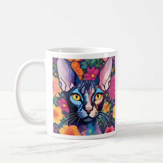 Taza De Café Sphynx Cat Art  (Izquierda)