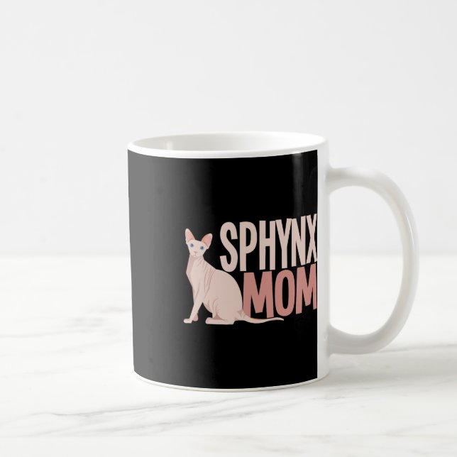 Taza De Café Sphynx Mom Cat Sphinx Hairless Cat Dueño (Derecha)