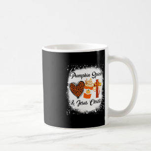 Taza De Café Spice De Calabaza Y Coffre Del Corazón Del Leopard