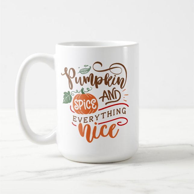 Taza De Café Spice de calabaza y todo lo bueno cae en otoño (Izquierda)