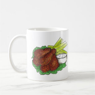 Taza De Café Spicy BBQ Buffalo Alas de pollo New York Bar Food