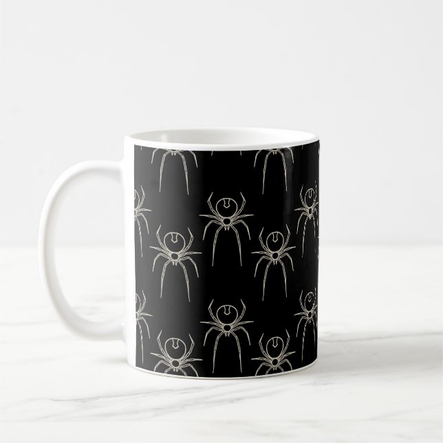 Taza De Café Spider - Blanco negro y negro (Izquierda)