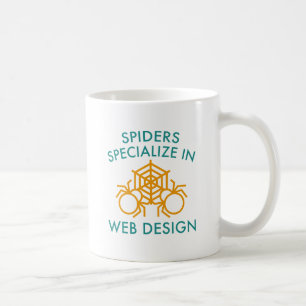 Taza De Café Spiders Se Especializan En Diseño Web