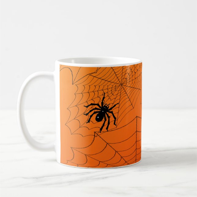 Taza De Café Spiderwebs sobre el Naranja (Izquierda)