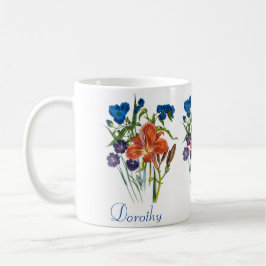 Taza De Café Spiderwort y Daylily personalizados