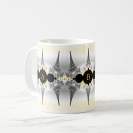 Taza De Café Spikes Fractal Plata Monogramada