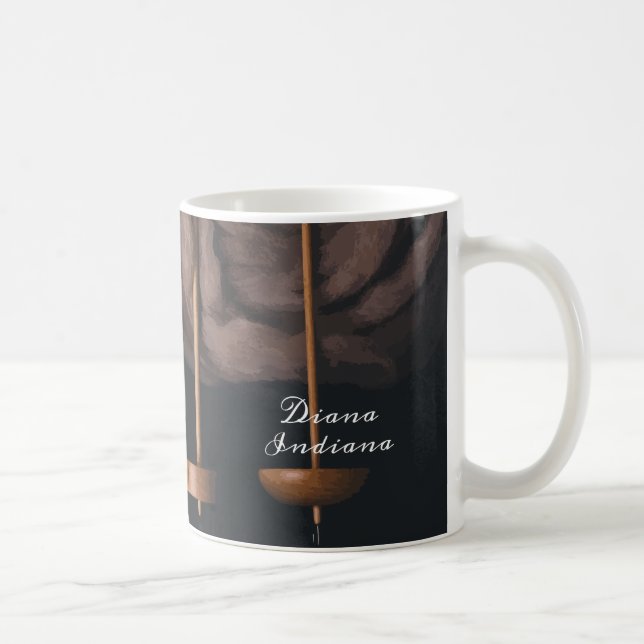 Taza De Café Spindles Fleece y Drop (Derecha)