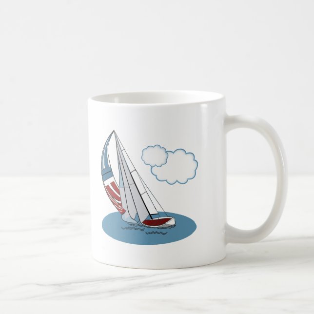 Taza De Café Spinnaker en el viento (Derecha)